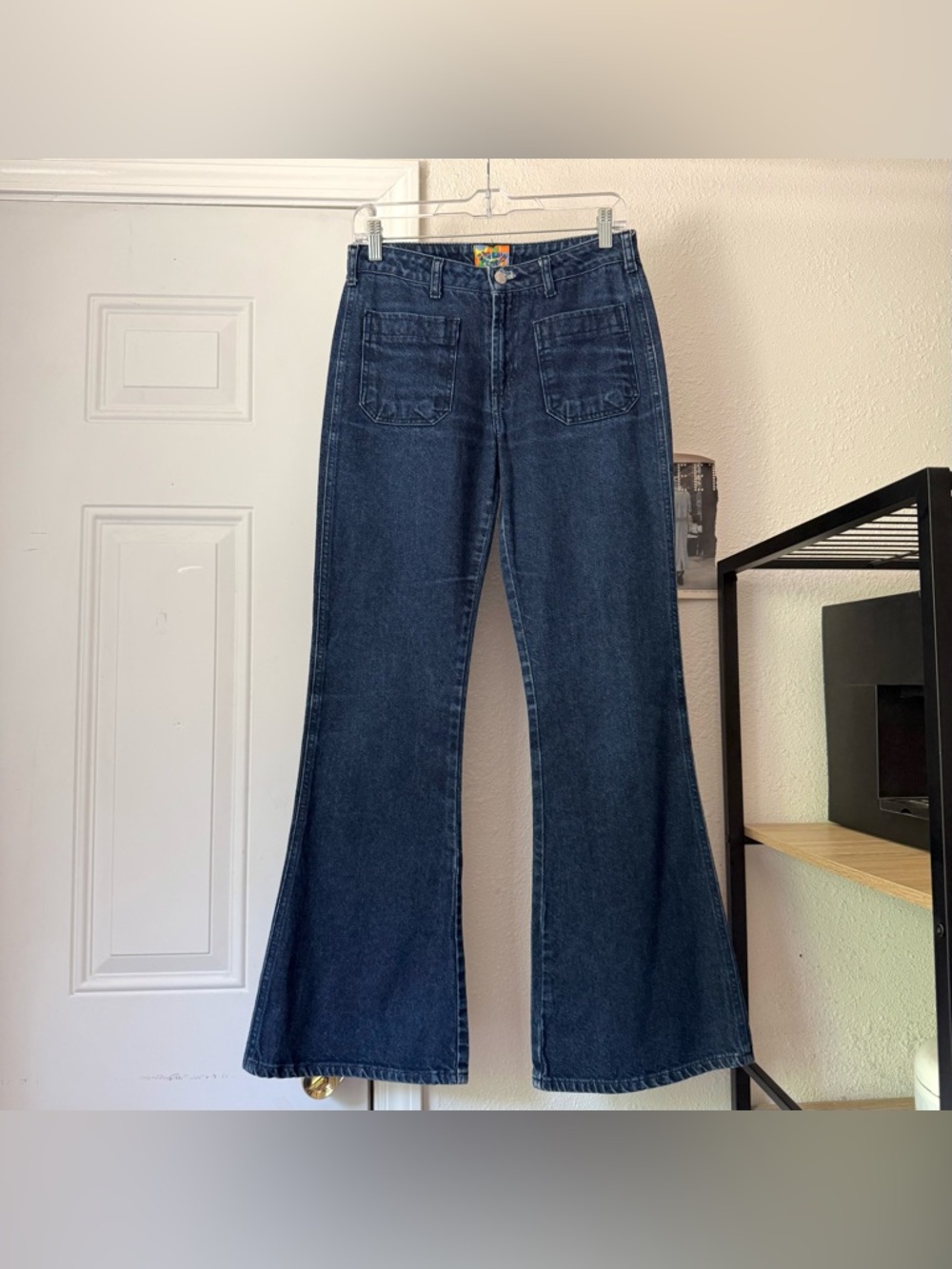 PARIS‎ BLUES vintage dark blue denim bootcut flare cotton jeans